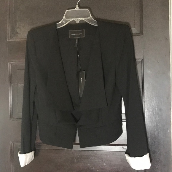 SALE❤️ NWT BCBGMaxazria Black Glen jacket M - Picture 3 of 8